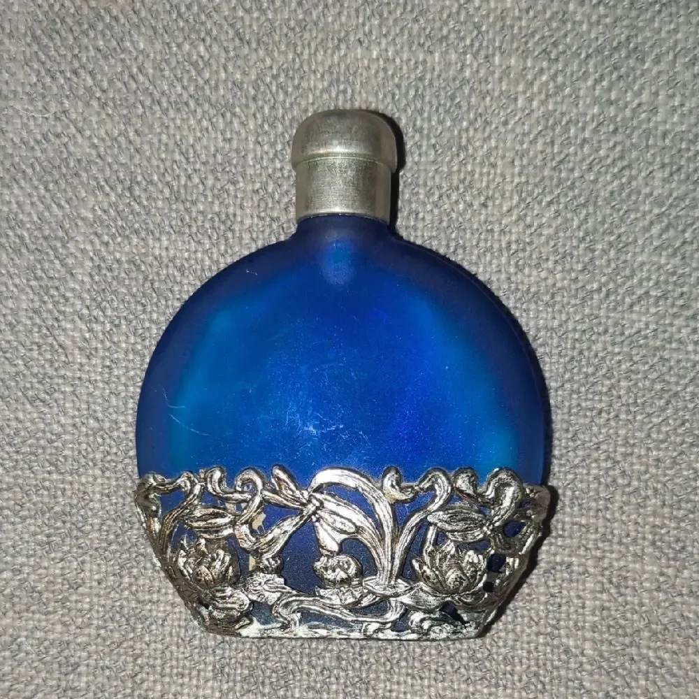 Blue Vases with Silver Detailing